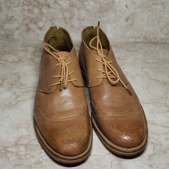 J. SHOES tan lace up mens Oxfords shoes size 8 main image 5